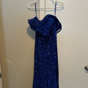 Blue Sequin Gown